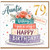 79th Birthday Card for Auntie, Lovely Happy Birthday Card with Floral Cake Design