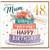 Mum 48th Birthday Card, Lovely Mum Birthday Card with Floral Cake Design