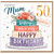 Mum 50th Birthday Card, Lovely Mum Happy Birthday Card