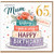 Lovely Mum 65th Birthday Card, Floral Cake Birthday Card for Mum