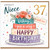 37th Birthday Card for Niece, Lovely Niece Happy Birthday Card