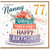 Nanny 77th Birthday Card, Lovely Happy Birthday Cake Design