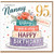 Nanny 95th Birthday Card, Lovely Nanny 95 Birthday Card with Floral Cake Design