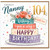 Nanny 104th Birthday Card, Floral Happy Birthday Cake Design