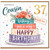 37th Birthday Cousin Card, Lovely Floral Cake Happy Birthday Card