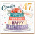 47th Birthday Card for Cousin, Lovely Birthday Cake and Floral Design