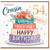 54th Birthday Card for Cousin, Lovely Happy Birthday Floral Cake Design