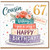 Cousin 67th Birthday Card, Lovely With Love Happy Birthday Cake Design