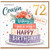 Cousin 72nd Birthday Card, Lovely Happy Birthday Card with Floral Cake Design