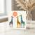 Happy Birthday Giraffes Card - Cute Illustrated Trio with Orange Balloon - Animal Birthday Card for Kids, Friends and Family