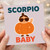 Scorpio Baby Birthday Card - Cute Pumpkin Costume Zodiac Design with Sunglasses, Fun Star Sign Card for a Little Scorpio