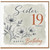 Sister 19th Birthday Card, Happy Birthday 19 Today Floral Card