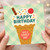 Ice Cream Cone Birthday Card - Sprinkles, Raspberry and Chocolate Wafer - Happy Birthday, Have a Lovely Day