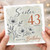 Sister 43rd Birthday Card, Happy Birthday Floral Card