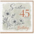 Sister 45th Birthday Card, Floral Happy Birthday Card for Sister