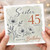 Sister 45th Birthday Card, Floral Happy Birthday Card for Sister