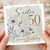 Sister 50th Birthday Card, Happy 50 Today Floral Birthday Card
