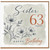 Sister 63rd Birthday Card, Happy Birthday Floral Card for Sister