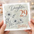 Daughter 29th Birthday Card, Floral Happy Birthday Greeting Card