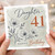 Daughter 41st Birthday Card, Floral Happy Birthday Card for Daughter