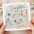 Daughter 43rd Birthday Card