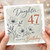Daughter 47th Birthday Card, Floral Happy Birthday Card for Daughter