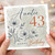 Auntie 43rd Birthday Card, Happy Birthday Floral Card