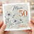 Mum 50th Birthday Card, Happy Birthday 50 Today Floral Card