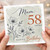Mum 58th Birthday Card, Happy Birthday Floral Card