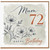 Mum 72nd Birthday Card, Floral Happy Birthday Card for Mum
