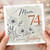 Mum 74th Birthday Card, Happy 74 Today Floral Birthday Card