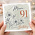 91st Birthday Card for Mum, Happy Birthday Floral Card