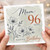 Mum 96th Birthday Card, Floral Happy Birthday Card
