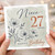 Niece 27th Birthday Card, Happy Birthday Floral Card for Niece