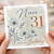 Niece 31st Birthday Card, Happy Birthday 31 Today Floral Greeting Card