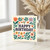 Happy Birthday Card - Bold 'HAPPY BIRTHDAY' with Colourful Floral Illustration and Leaves - Cheerful Botanical Design for Her, Him, Friend or Colleague