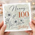 Nanny 100th Birthday Card, Happy Birthday Floral Greeting Card