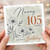 Nanny 105th Birthday Card, Happy Birthday Floral Card