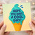 Hope You Have a Cool Day Ice Cream Cone Greeting Card - Fun Pun Card for Friends, Family or Colleagues, General Everyday or Birthday