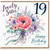 19th Birthday Card for Sister, Lovely Floral Bouquet Happy Birthday Card