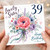 39th Birthday Card for Sister, Lovely Sister Happy Birthday Floral Card