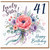 41st Birthday Card for Sister, Lovely Sister Happy Birthday Floral Card