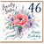 Sister 46th Birthday Card, Lovely Sister Happy Birthday Floral Card