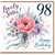 98th Birthday Card for Sister, Lovely Sister Happy Birthday Floral Card