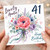 41st Birthday Card for Auntie, Lovely Auntie Happy Birthday Floral Card