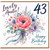 43rd Birthday Auntie Card, Lovely Floral Happy Birthday Card for Auntie