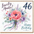 Auntie 46th Birthday Card, Lovely Floral Happy Birthday Card