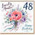 48th Birthday Card for Auntie, Lovely Auntie Happy Birthday Floral Card