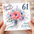 Auntie 61st Birthday Card, Lovely Auntie Floral Happy Birthday Card