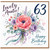 63rd Birthday Card for Auntie, Lovely Auntie Happy Birthday Floral Card